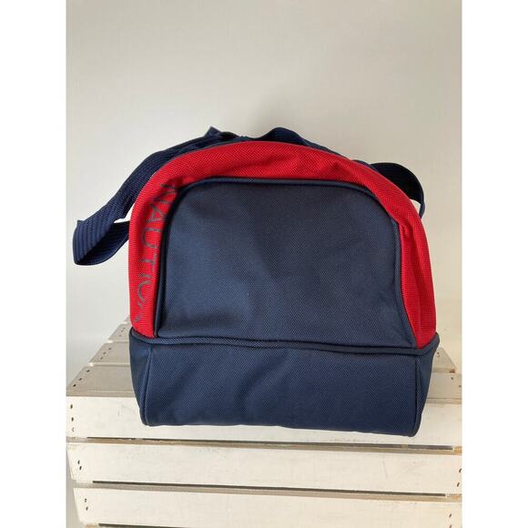 NAUTICA LARGE CANVAS, NAVY, RED DUFFLE BAG - Picture 4 of 14